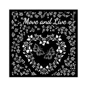 Move & Live Stencil - Sunflower Art - Stamperia