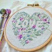 Love Floral Hand Embroidery Kit - Jessica Long Embroidery