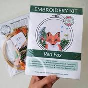 Red Fox Embroidery Kit - Jessica Long Embroidery