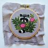 Raccoon Hand Embroidery Kit - Jessica Long Embroidery