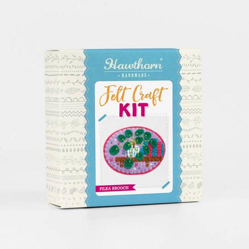 Knitting Basket Brooch Felt Craft Kit