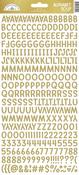 Gold Alphabet Soup Puffy Stickers - Doodlebug