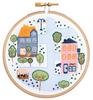 Town Houses Mini Embroidery Kit - Hawthorn Handmade
