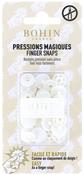 White - Bohin Finger Snap Fasteners 13mm (1/2") 8 Sets