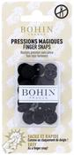 Black - Bohin Finger Snap Fasteners 13mm (1/2") 8 Sets