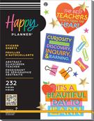 Abstract Silkscreen Teacher Large - Happy Planner Large Sticker Value Pack 15/Sheets