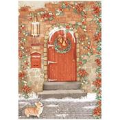 Red Door Rice Paper - All Around Christmas - Stamperia