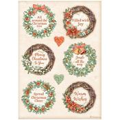 Garlands Rice Paper - All Around Christmas - Stamperia