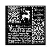Christmas Letters - Stamperia Stencil 7"X7"