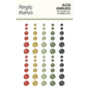 The Holiday Life Glitter Enamel Dots - Simple Stories