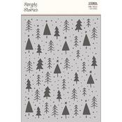 Pine Trees 6x8 Stencil - Boho Christmas - Simple Stories