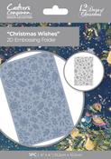 Christmas Wishes - Twelve Days Of Christmas 2D Embossing Folder 6"X4"