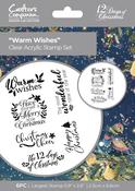Warm Wishes - Twelve Days Of Christmas Acrylic Clear Stamp