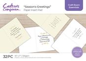 Season's Greetings( Gold & Silver) - Crafter's Companion Insert Pad 10"X7"