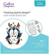 Making Spirits Bright - Crafter's Companion Acrylic Clear Stamp 4"X4"