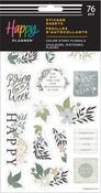 Color Story Florals, 76 Pieces - Happy Planner Sticker Sheets 5/Sheets