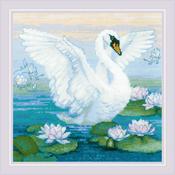 White Swan (10 Count) - RIOLIS Counted Cross Stitch Kit 11.75"X11.75"