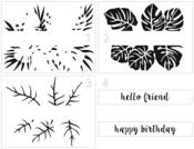 Layered Monstera Banner Layering Stencils - The Crafter's Workshop