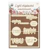 Coffee Break Light Chipboard Embellishments  - P13
