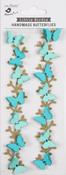 Off Blue - Little Birdie Jewel Butterfly Vine Embellishment 2/Pkg