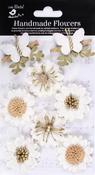Ivory Pearl - Little Birdie Arcadia Paper Flowers 8/Pkg