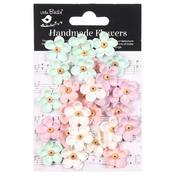 Fairy Garden - Little Birdie Beaded Blooms Paper Flowers 30/Pkg