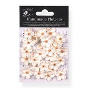 Ivory Pearl - Little Birdie Beaded Blooms Paper Flowers 30/Pkg