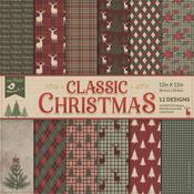 Classic Christmas - Little Birdie Cardstock 12 Sheet Pack 12"X12"