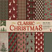 Classic Christmas - Little Birdie Cardstock 24 Sheet Pack 6"X6"