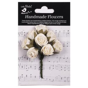 Ivory Pearl - Little Birdie Charlie Paper Flowers 8/Pkg