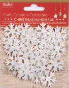 Sparkly Snowflake - Little Birdie Christmas Glitter Sticker Embellishment 35/Pkg