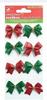 Festive Shimmer Bow - Little Birdie Christmas Glitter Sticker Embellishment 8/Pkg
