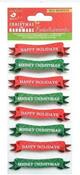 Holiday Wishes - Little Birdie Christmas Glitter Sticker Embellishment 8/Pkg