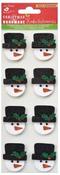 Snowman - Little Birdie Christmas Glitter Sticker Embellishment 8/Pkg