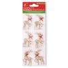 Golden Sparkle Reindeer - Little Birdie Christmas Sticker Embellishment 6/Pkg