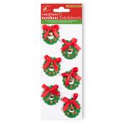 Jingle Wreaths - Little Birdie Christmas Sticker Embellishment 6/Pkg