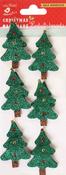 Jewel Christmas Tree - Little Birdie Christmas Sticker Embellishment 6/Pkg