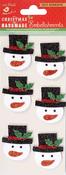 Snowman Glitter Fun - Little Birdie Christmas Adhesive Embellishment 6/Pkg