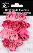 Precious Pink - Little Birdie Embossed Daisies Paper Flowers 12/Pkg