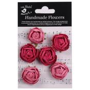 Precious Pink - Little Birdie English Roses Paper Flowers 6/Pkg