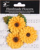 Sunshine Sunflower - Little Birdie Floral Embellishment 3/Pkg