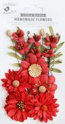 Cardinal Red - Little Birdie Heleen Paper Flowers 12/Pkg