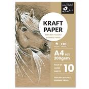 10 Sheets - Little Birdie Kraft A4 Paper 200gsm