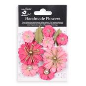 Precious Pink - Little Birdie Liora Paper Flowers 9/Pkg