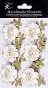 Ivory Pearl - Little Birdie Pixie Rose Paper Flowers 6/Pkg