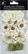 Ivory Pearl - Little Birdie Renae Paper Flower 27/Pkg
