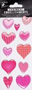 Pink - Little Birdie Resin Sticker Embellishments 11/Pkg