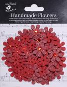 Cardinal Red - Little Birdie Sparkle Florettes Paper Flowers 80/Pkg