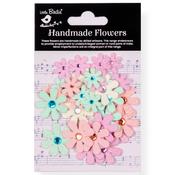 Fairy Garden - Little Birdie Sparkle Florettes Paper Flowers 30/Pkg