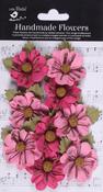Precious Pink - Little Birdie Wendy Paper Flowers 9/Pkg